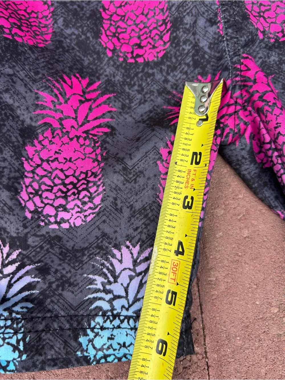 Ron Jon Surf Shop Swim Trunks Neon Pineapples XL